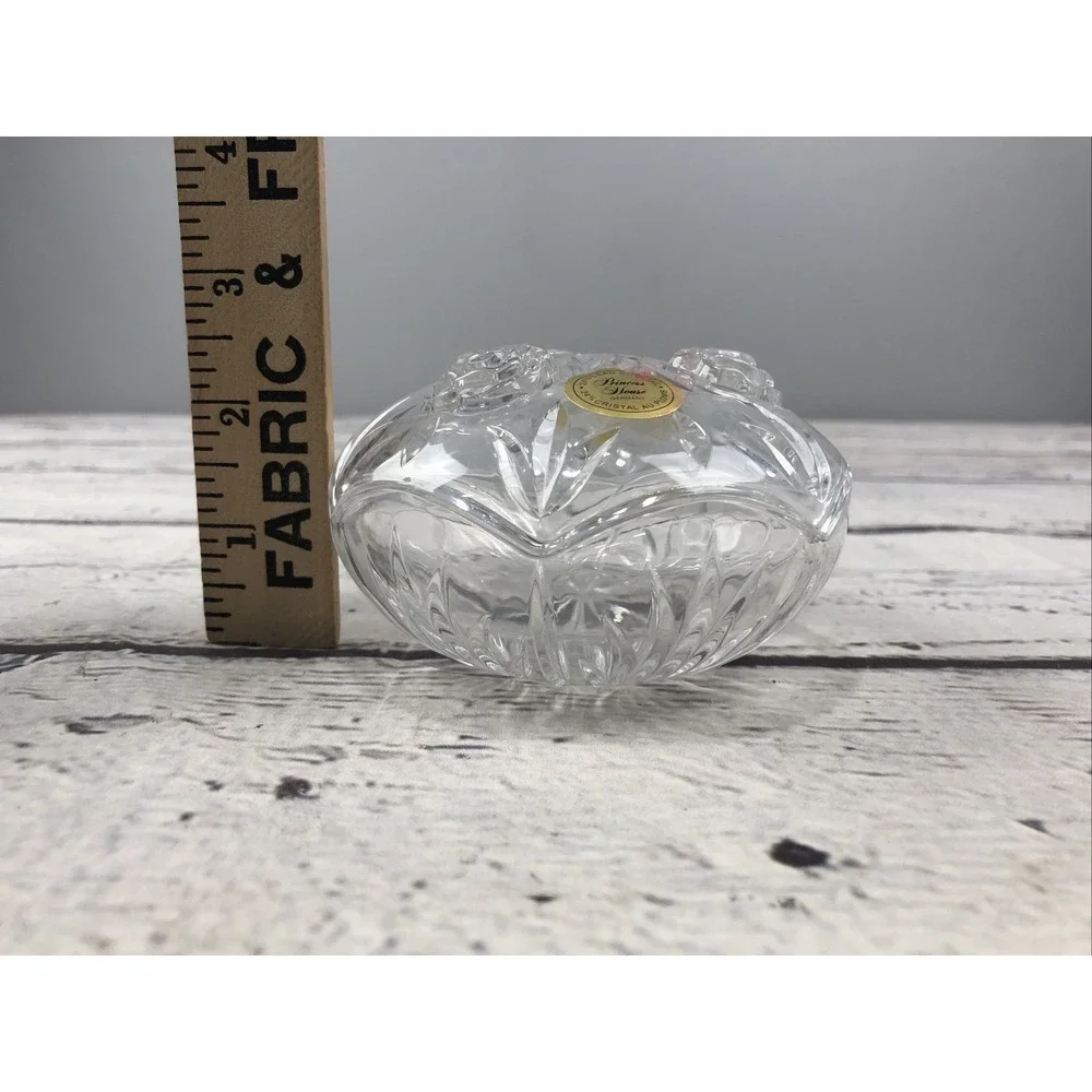 PRINCESS HOUSE LEAD CRYSTAL TRINKET BOX W/ LID # 835 2 Pc. NIB
